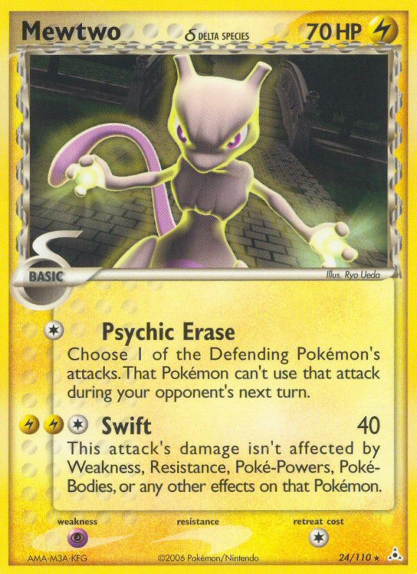 Mewtwo (24/110) (Delta Species) [EX: Holon Phantoms] | Good Games Morley