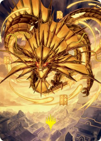 Ao, the Dawn Sky 2 Art Card (Gold-Stamped Signature) [Kamigawa: Neon Dynasty Art Series] | Good Games Morley