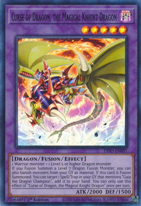 Curse of Dragon, the Magical Knight Dragon [DIFO-EN097] Super Rare | Good Games Morley