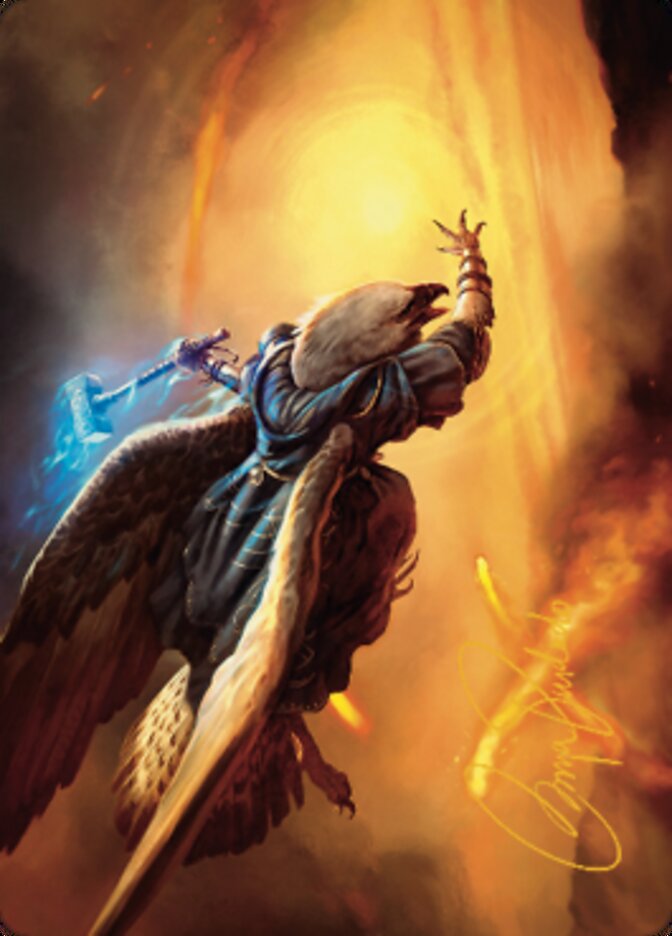 Battlewing Mystic Art Card (Gold-Stamped Signature) [Dominaria United Art Series] | Good Games Morley