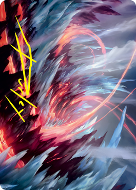 Frostboil Snarl Art Card (Gold-Stamped Signature) [Strixhaven: School of Mages Art Series] | Good Games Morley