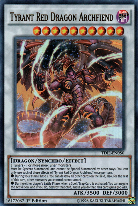 Tyrant Red Dragon Archfiend [TDIL-EN050] Ultra Rare | Good Games Morley