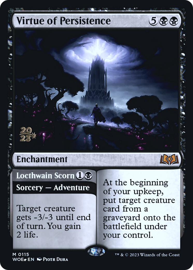 Virtue of Persistence // Locthwain Scorn [Wilds of Eldraine Prerelease Promos] | Good Games Morley