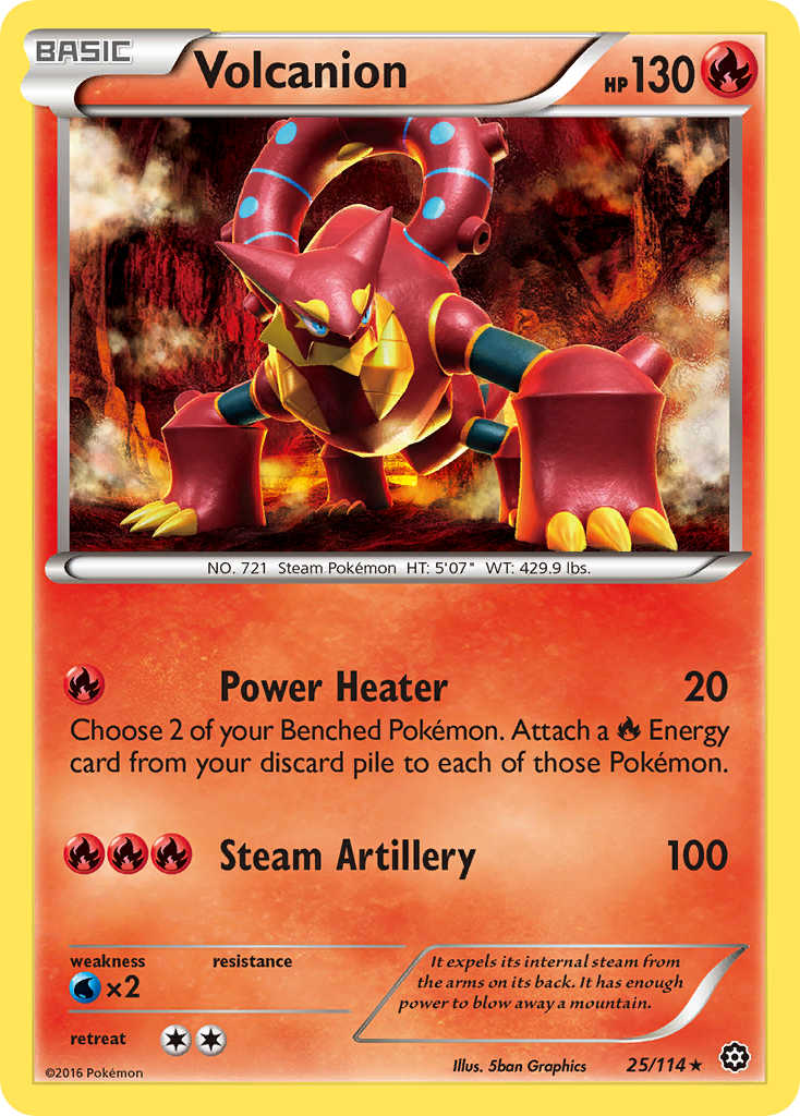 Volcanion (25/114) [XY: Steam Siege] | Good Games Morley