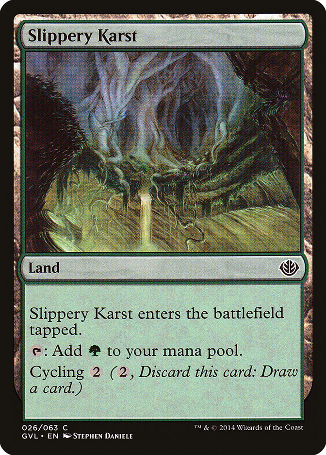Slippery Karst (Garruk vs. Liliana) [Duel Decks Anthology] | Good Games Morley