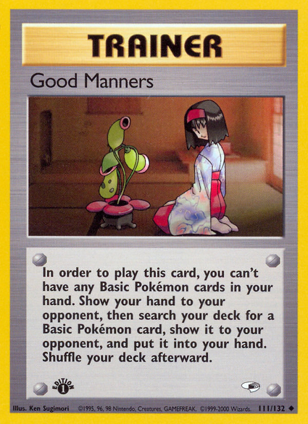 Good Manners (111/132) [Gym Heroes 1st Edition] | Good Games Morley