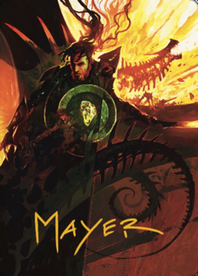 Mishra's Command Art Card (Gold-Stamped Signature) [The Brothers' War Art Series] | Good Games Morley