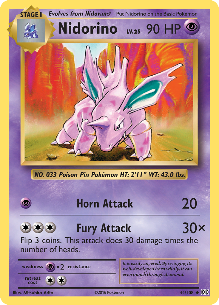 Nidorino (44/108) [XY: Evolutions] | Good Games Morley