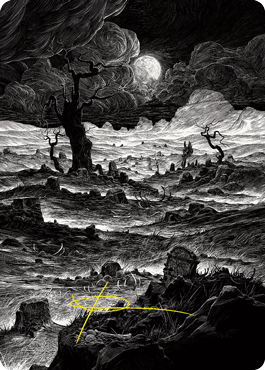 Plains 1 Art Card (Gold-Stamped Signature) [Innistrad: Crimson Vow Art Series] | Good Games Morley