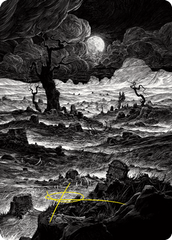 Plains 1 Art Card (Gold-Stamped Signature) [Innistrad: Crimson Vow Art Series] | Good Games Morley