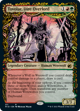 Tovolar, Dire Overlord // Tovolar, the Midnight Scourge (Showcase Equinox) [Innistrad: Midnight Hunt] | Good Games Morley