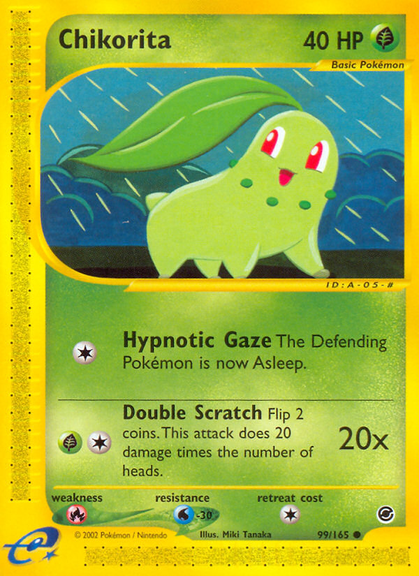 Chikorita (99/165) [Expedition: Base Set] | Good Games Morley