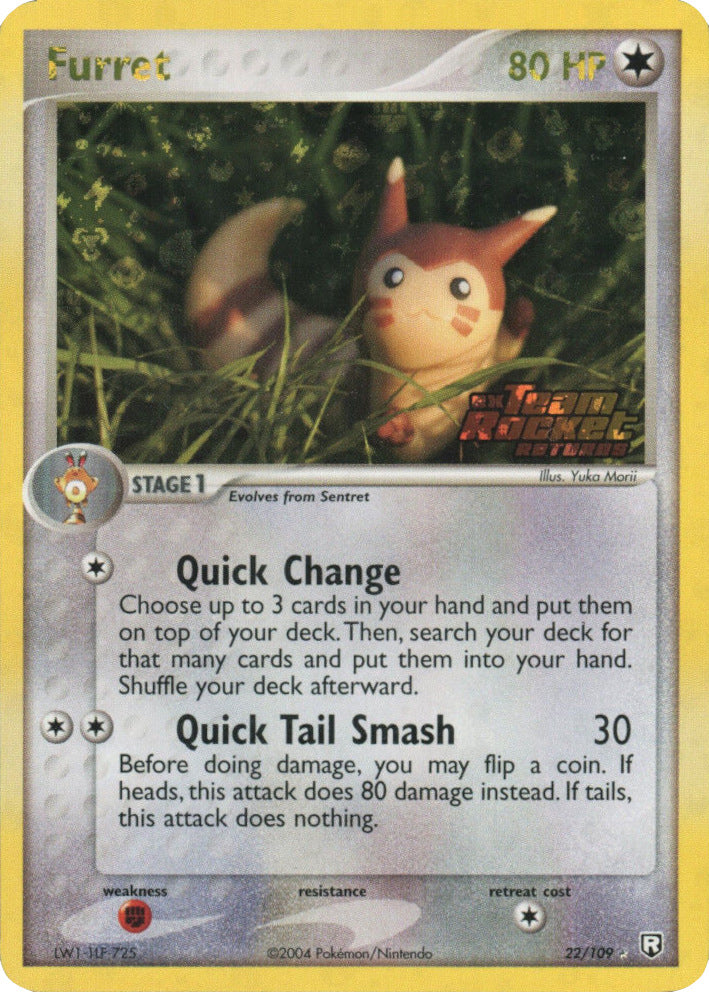 Furret (22/109) (Stamped) [EX: Team Rocket Returns] | Good Games Morley