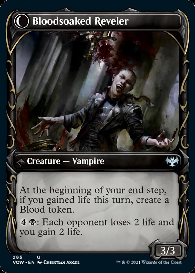 Restless Bloodseeker // Bloodsoaked Reveler (Showcase Fang Frame) [Innistrad: Crimson Vow] | Good Games Morley