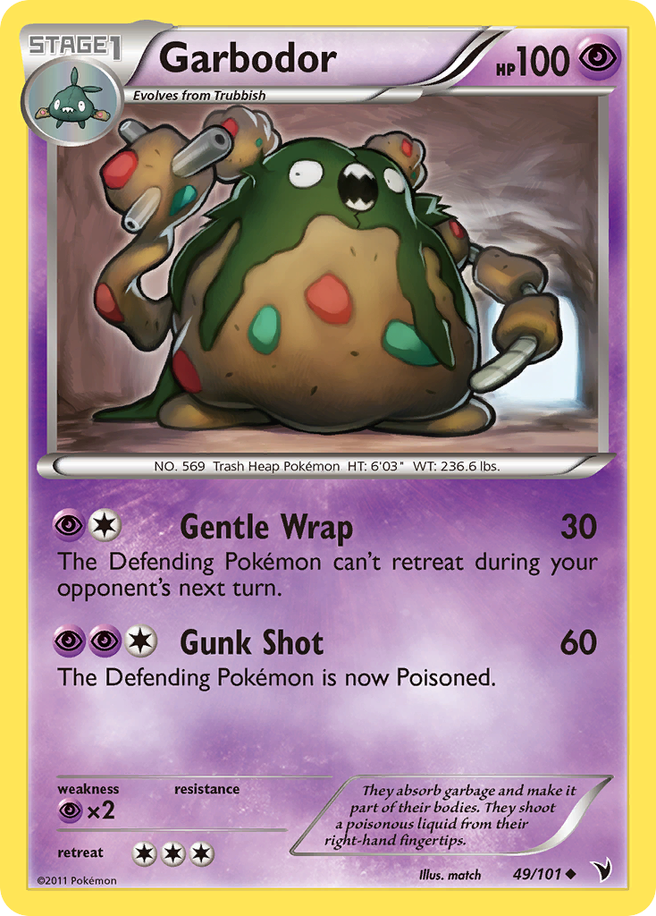 Garbodor (49/101) [Black & White: Noble Victories] | Good Games Morley