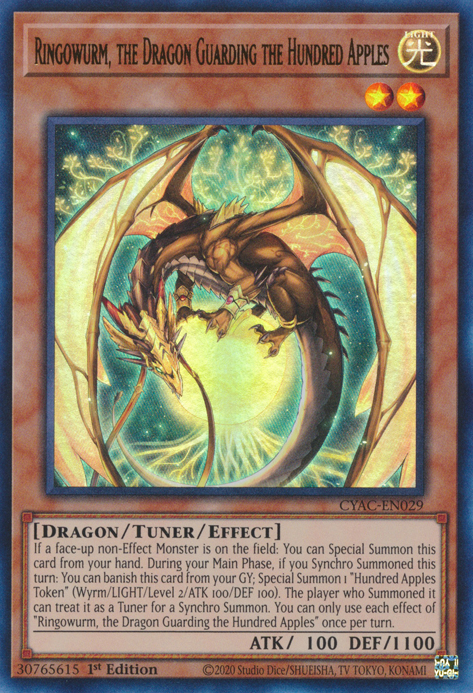 Ringowurm, the Dragon Guarding the Hundred Apples [CYAC-EN029] Ultra Rare | Good Games Morley