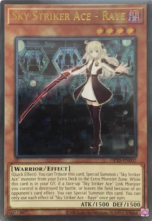 Sky Striker Ace - Raye [OP20-EN002] Ultimate Rare | Good Games Morley