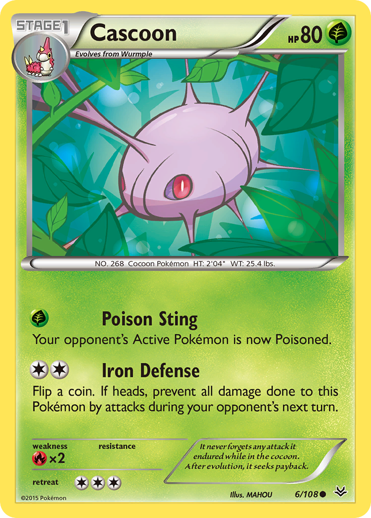 Cascoon (6/108) [XY: Roaring Skies] | Good Games Morley