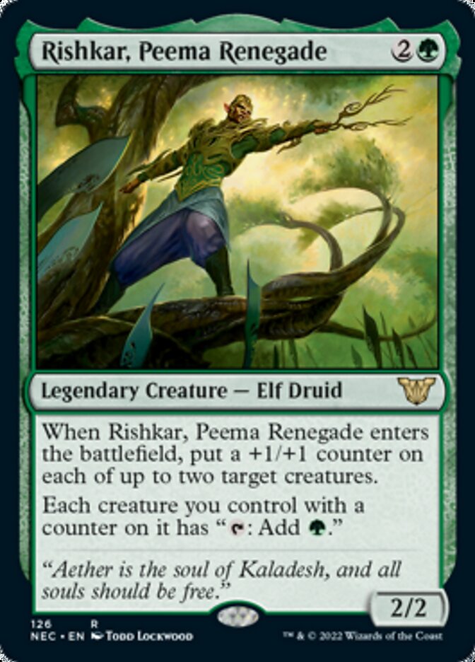 Rishkar, Peema Renegade [Kamigawa: Neon Dynasty Commander] | Good Games Morley