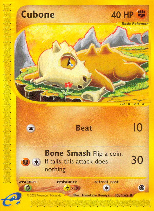 Cubone (103/165) [Expedition: Base Set] | Good Games Morley
