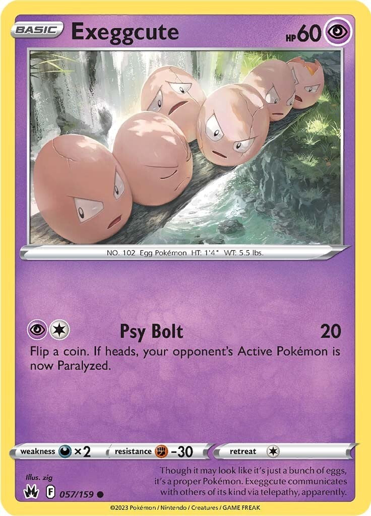 Exeggcute (057/159) [Sword & Shield: Crown Zenith] | Good Games Morley