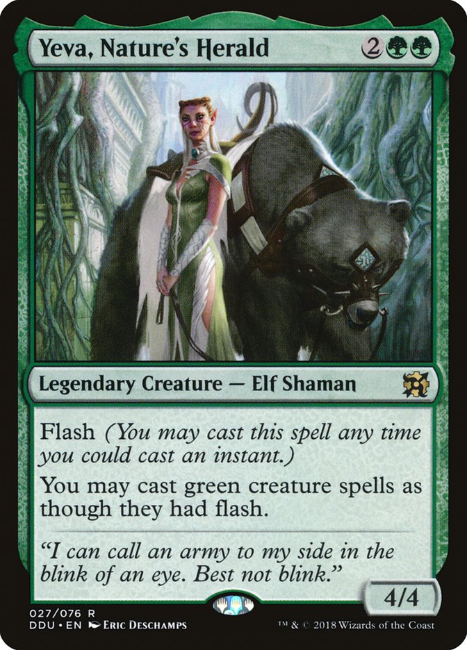 Yeva, Nature's Herald [Duel Decks: Elves vs. Inventors] | Good Games Morley