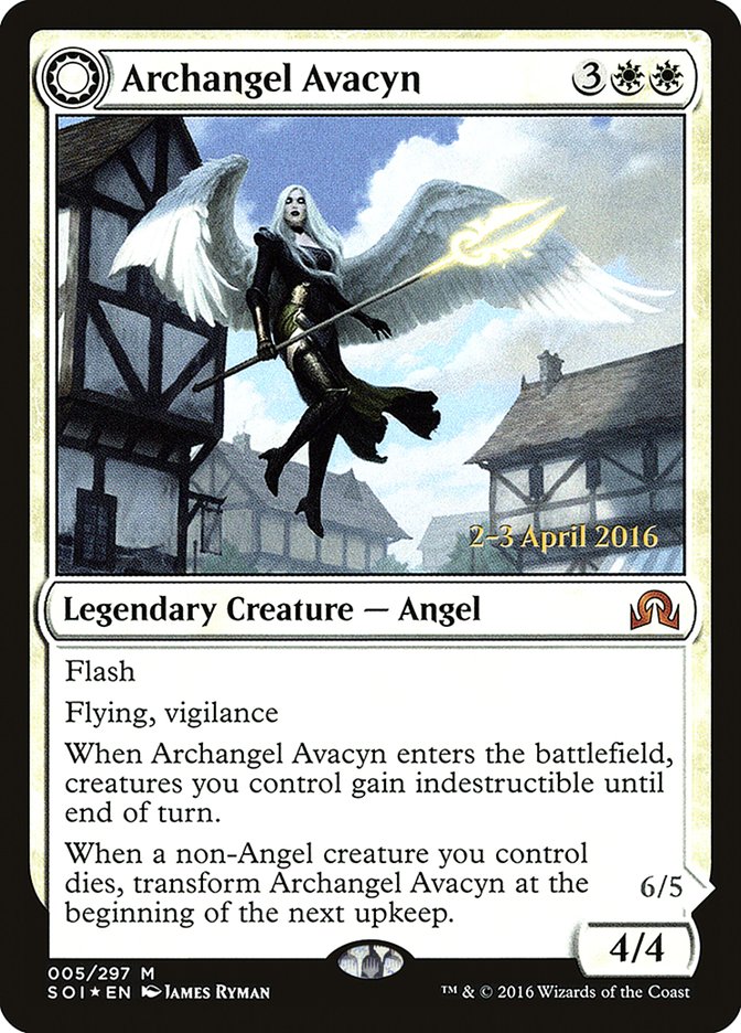 Archangel Avacyn // Avacyn, the Purifier [Shadows over Innistrad Prerelease Promos] | Good Games Morley