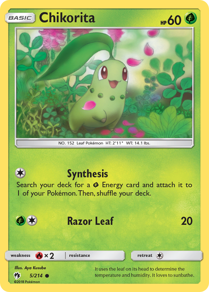 Chikorita (5/214) [Sun & Moon: Lost Thunder] | Good Games Morley