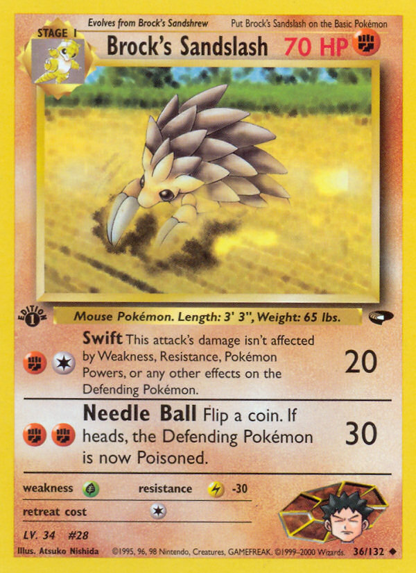 Brock's Sandslash (36/132) [Gym Challenge 1st Edition] | Good Games Morley
