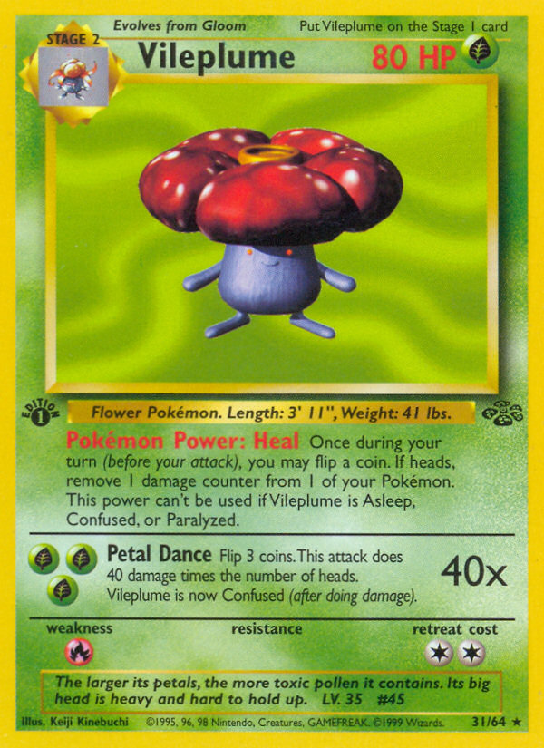 Vileplume (31/64) [Jungle 1st Edition] | Good Games Morley