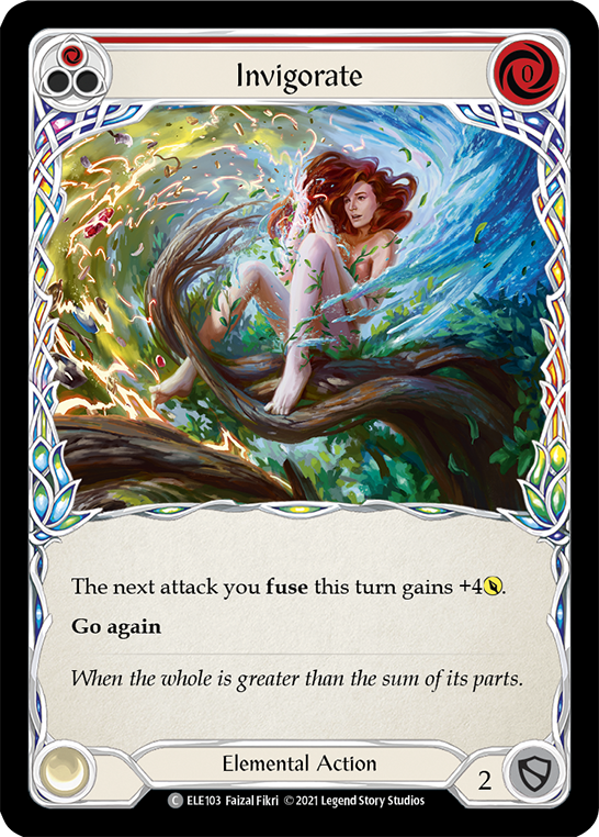 Invigorate (Red) [ELE103] (Tales of Aria)  1st Edition Rainbow Foil | Good Games Morley
