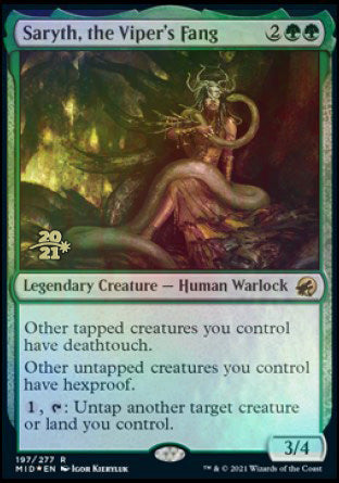 Saryth, the Viper's Fang [Innistrad: Midnight Hunt Prerelease Promos] | Good Games Morley