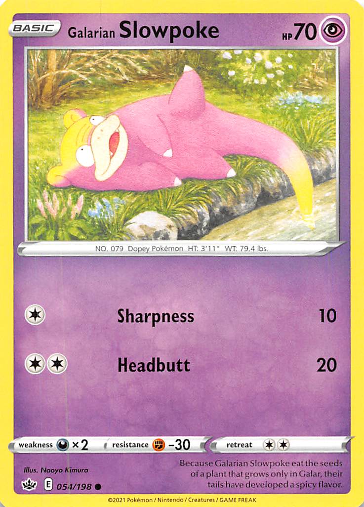 Galarian Slowpoke (054/198) [Sword & Shield: Chilling Reign] | Good Games Morley
