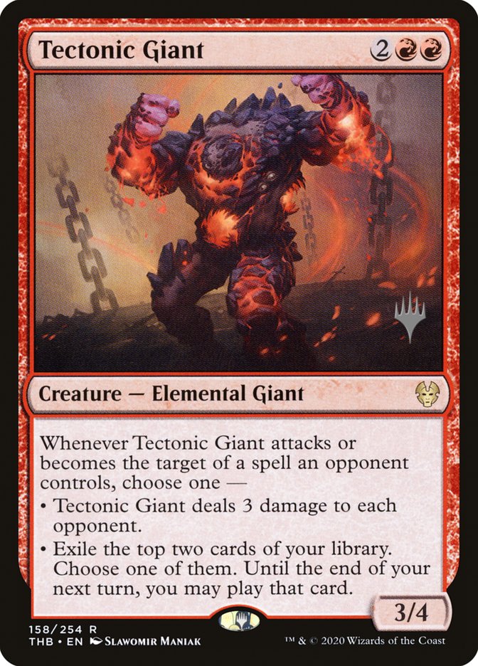 Tectonic Giant (Promo Pack) [Theros Beyond Death Promos] | Good Games Morley
