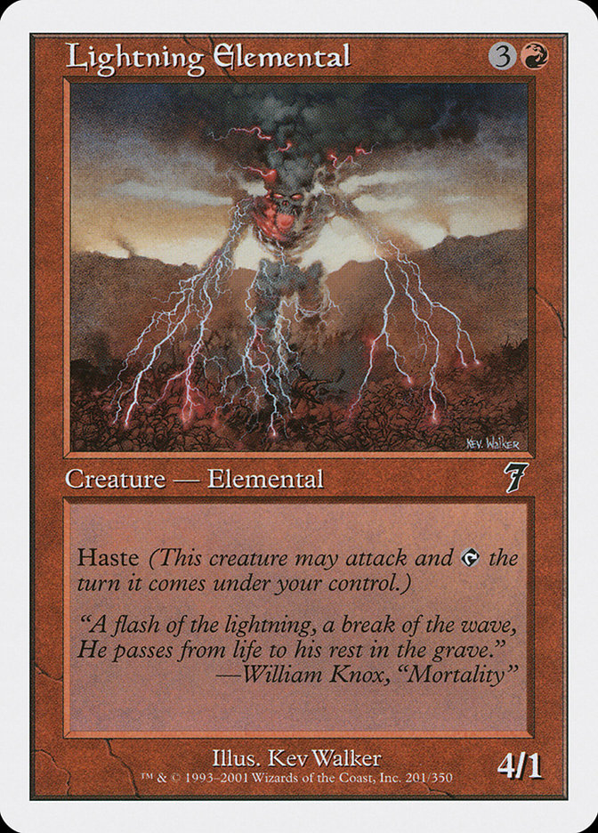 Lightning Elemental [Seventh Edition] | Good Games Morley