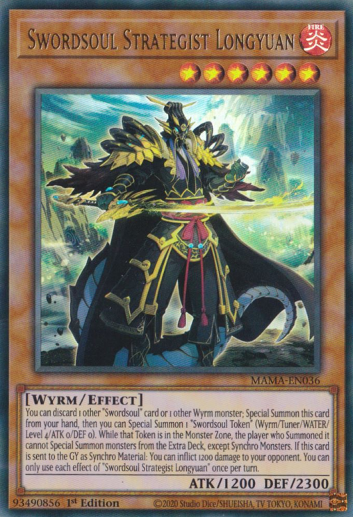 Swordsoul Strategist Longyuan [MAMA-EN036] Ultra Rare | Good Games Morley