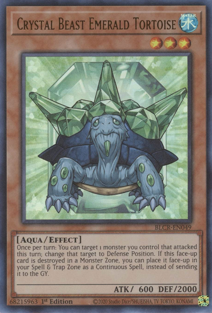 Crystal Beast Emerald Tortoise [BLCR-EN049] Ultra Rare | Good Games Morley