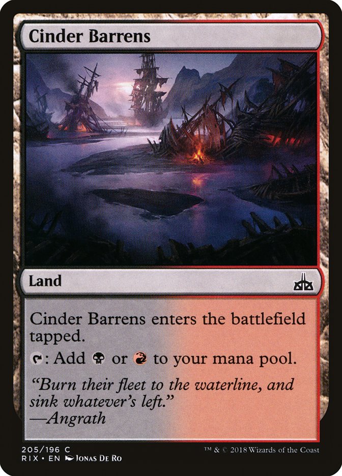 Cinder Barrens [Rivals of Ixalan] | Good Games Morley