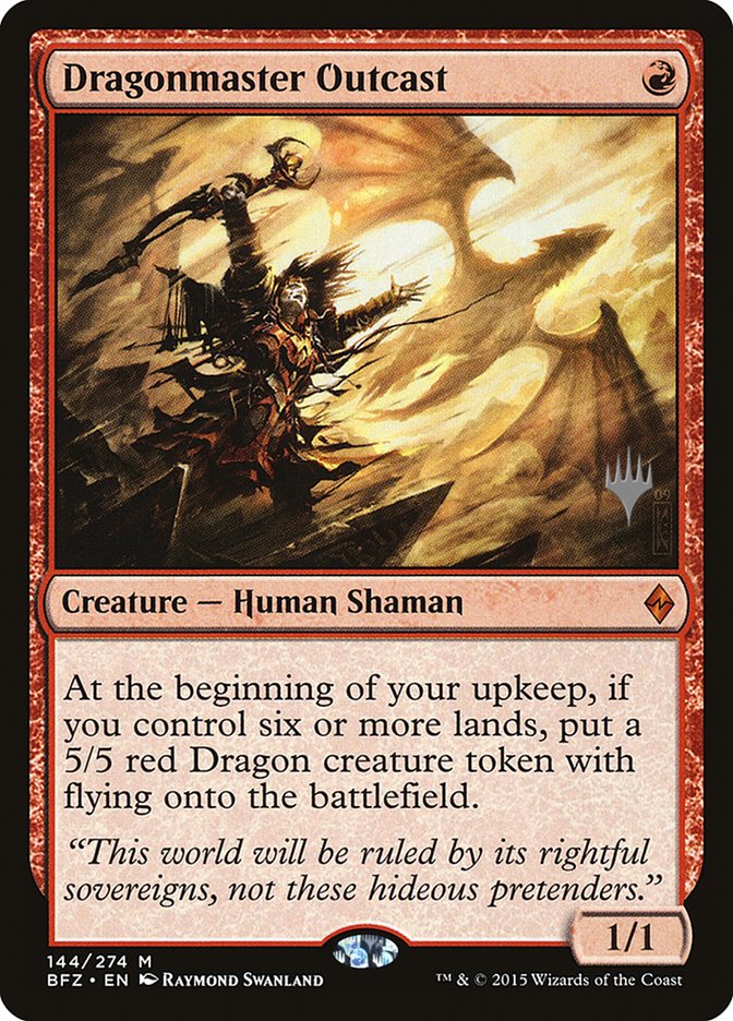 Dragonmaster Outcast (Promo Pack) [Battle for Zendikar Promos] | Good Games Morley