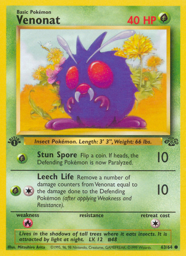 Venonat (63/64) [Jungle 1st Edition] | Good Games Morley