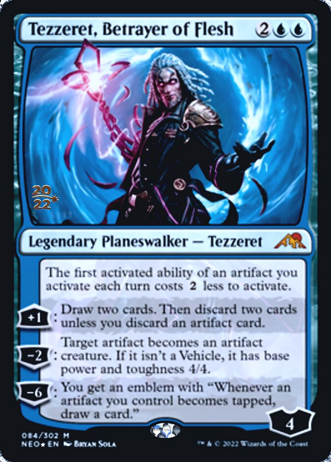 Tezzeret, Betrayer of Flesh [Kamigawa: Neon Dynasty Prerelease Promos] | Good Games Morley