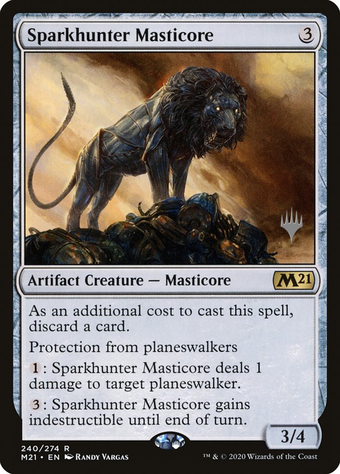 Sparkhunter Masticore (Promo Pack) [Core Set 2021 Promos] | Good Games Morley