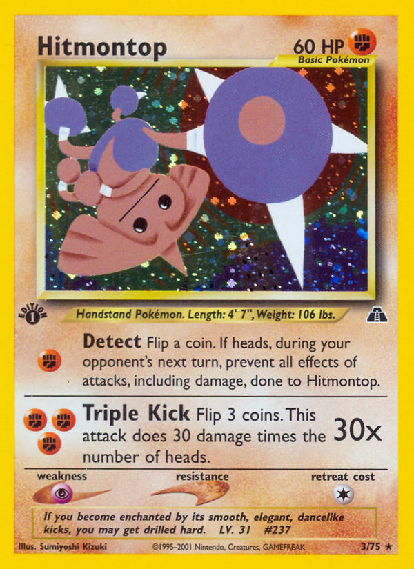 Hitmontop (3/75) [Neo Discovery 1st Edition] | Good Games Morley