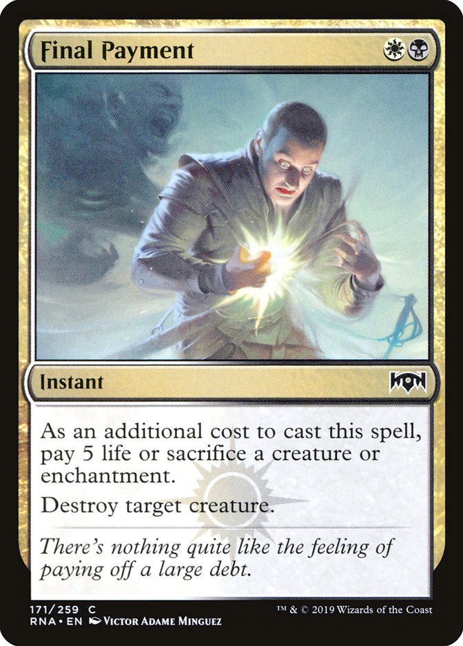 Final Payment [Ravnica Allegiance] | Good Games Morley