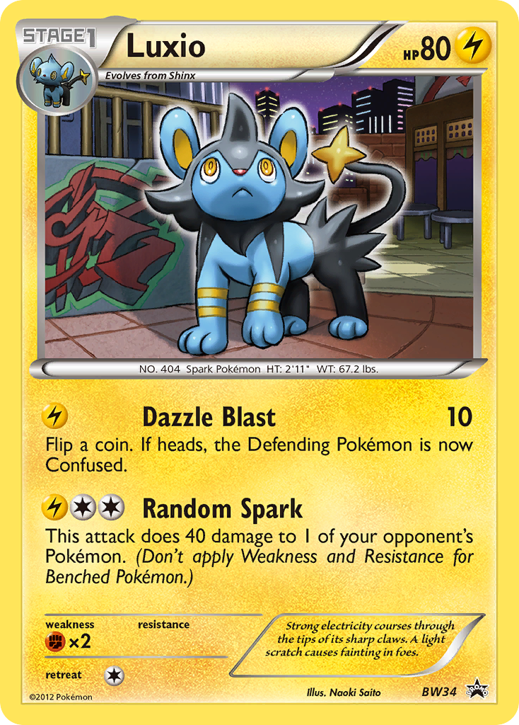 Luxio (BW34) [Black & White: Black Star Promos] | Good Games Morley