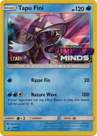 Tapu Fini (SM203) (Staff Prerelease Promo) [Sun & Moon: Black Star Promos] | Good Games Morley