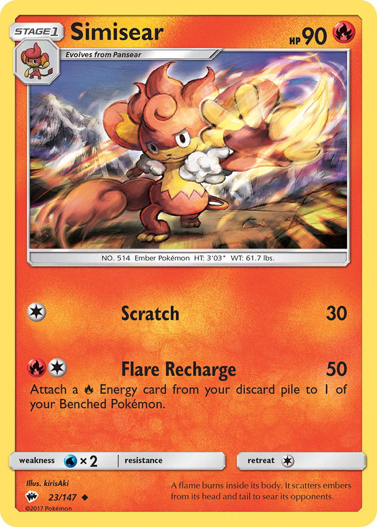 Simisear (23/147) [Sun & Moon: Burning Shadows] | Good Games Morley
