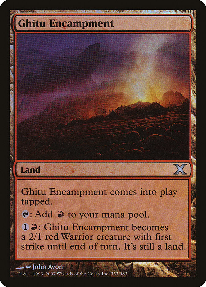 Ghitu Encampment (Premium Foil) [Tenth Edition] | Good Games Morley