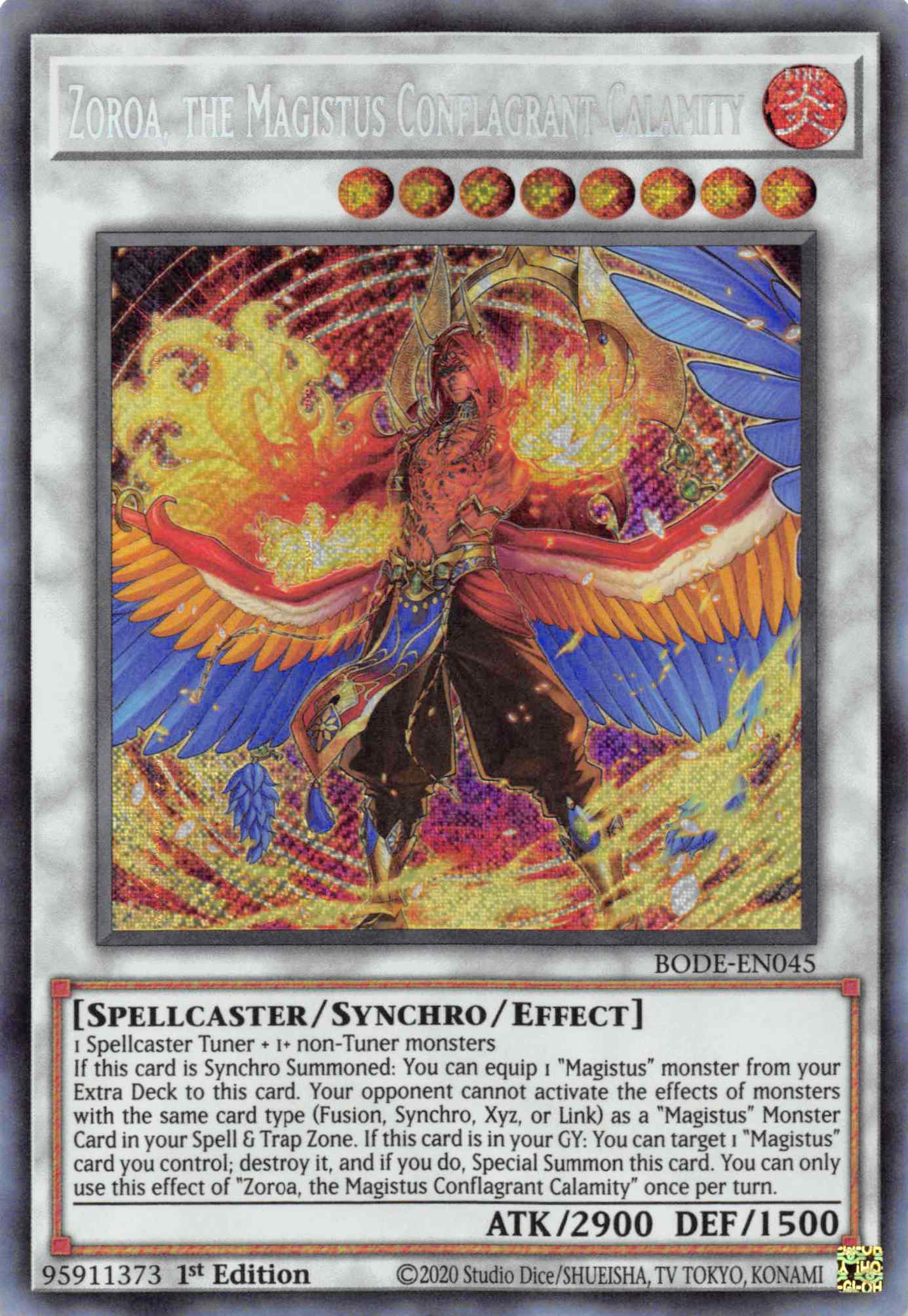 Zoroa, the Magistus Conflagrant Calamity [BODE-EN045] Secret Rare | Good Games Morley