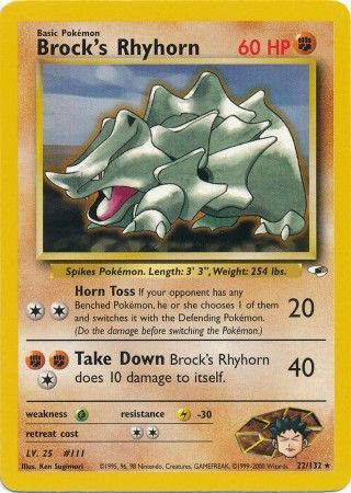 Brock's Rhyhorn (22/132) [Gym Heroes Unlimited] | Good Games Morley
